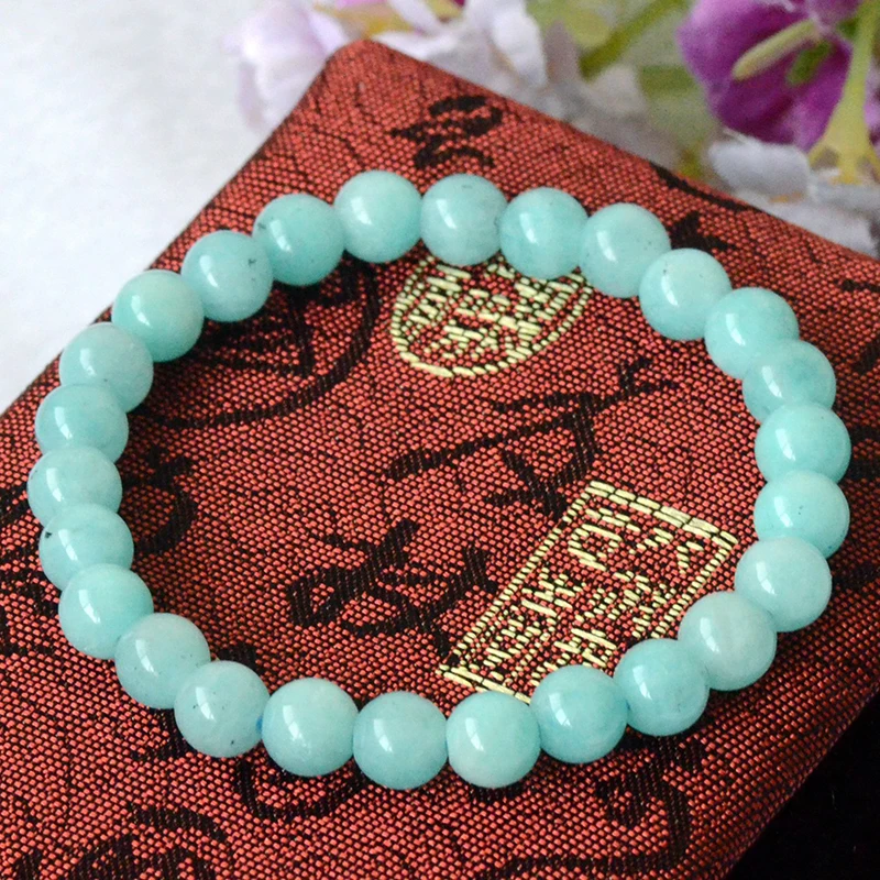 Браслет из натурального амазонита с бусинами 8 мм|stone bracelet|bracelet luckyaccessories bracelet |