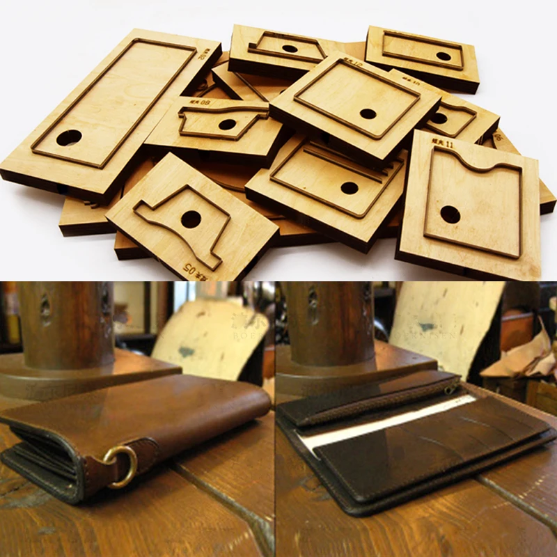 DIY кожаная ручная сумка держатель для карт складной кошелек на молнии режущие