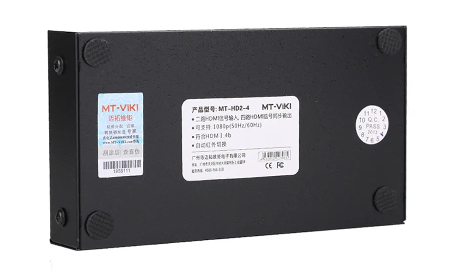 2019 оригинальный Φ 2x4 HDMI переключатель разветвитель от 2 до 4 с ИК пультом