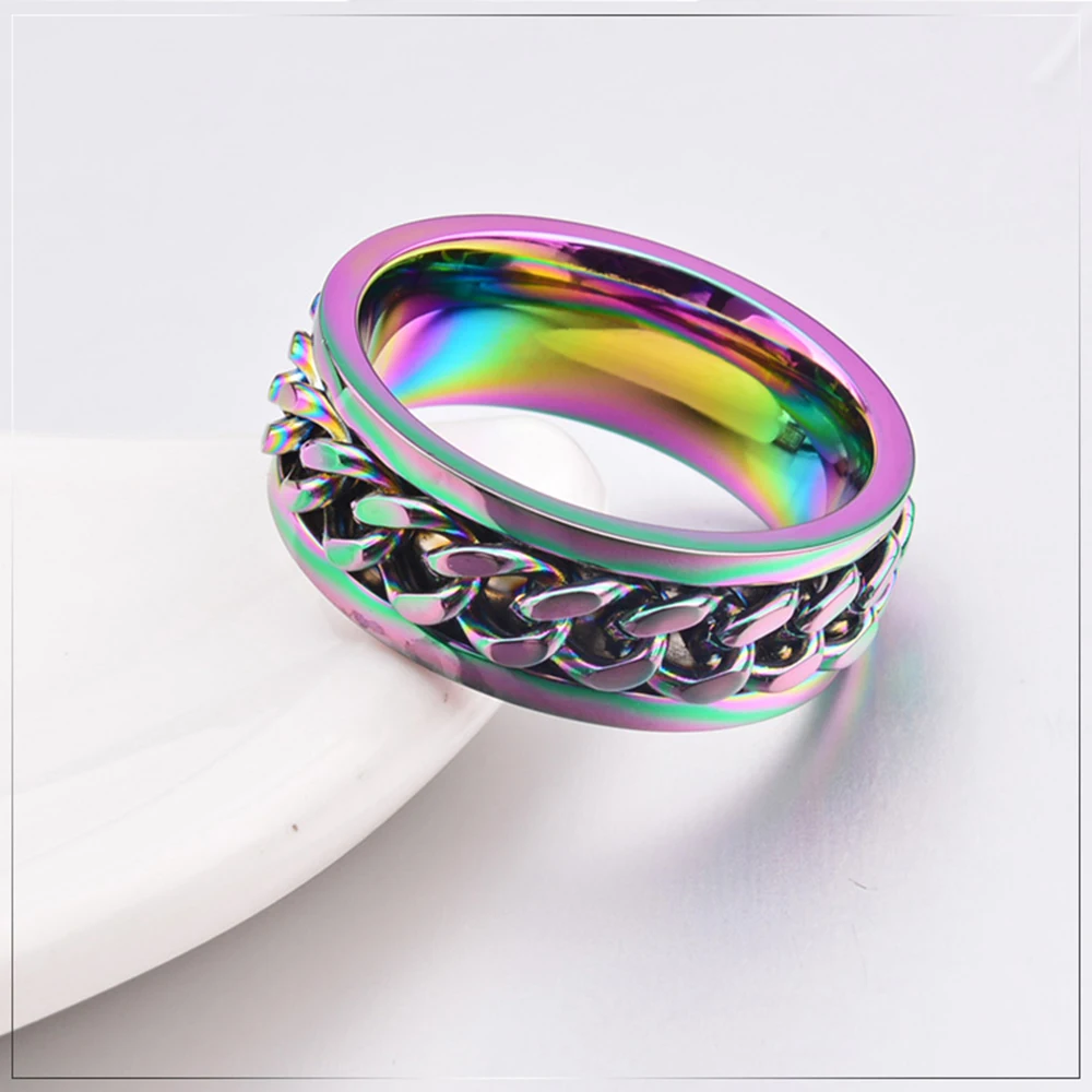 Новое модное кольцо из нержавеющей стали позолоченное/Черное R17065 2019|ring for|fashion