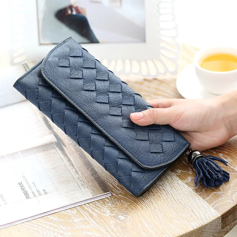 Новый Леди кошелек долго объем кисточкой Кошелек студент бумажник карты|ladies