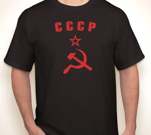 CCCP молоток и серп Россия/русский Советский Союз СССР черный Джерси/футболка S-5XL