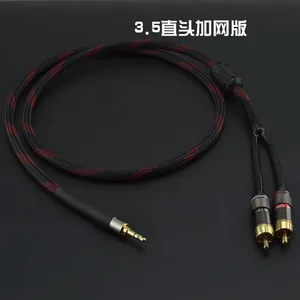 Музыкальный зал HiFi прямой штекер с сеткой 3,5 мм вспомогательный папа-папа стерео AUX аудио кабель для наушников Amp