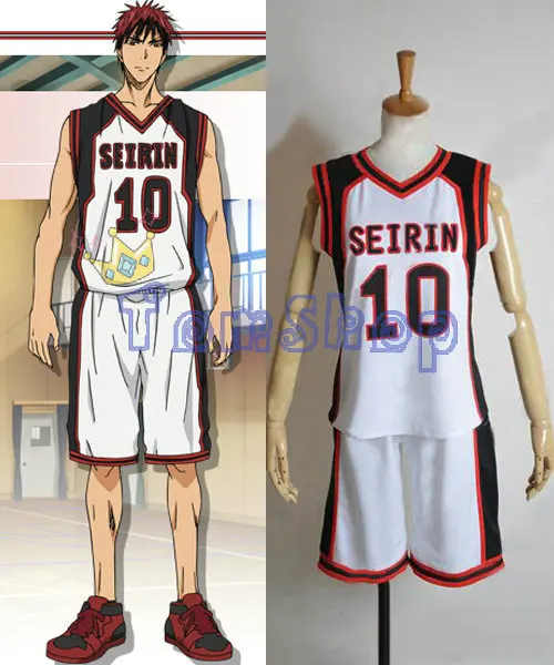 No 10 Kagami Taiga Kuroko no Basuke SEIRIN Kuroko Tetsuya/Kagami Taiga/Hyuga Junpei баскетбольный костюм для косплея Джерси Мужская Спортивная одежда Униформа - Цвет: No 10 Kagami Taiga