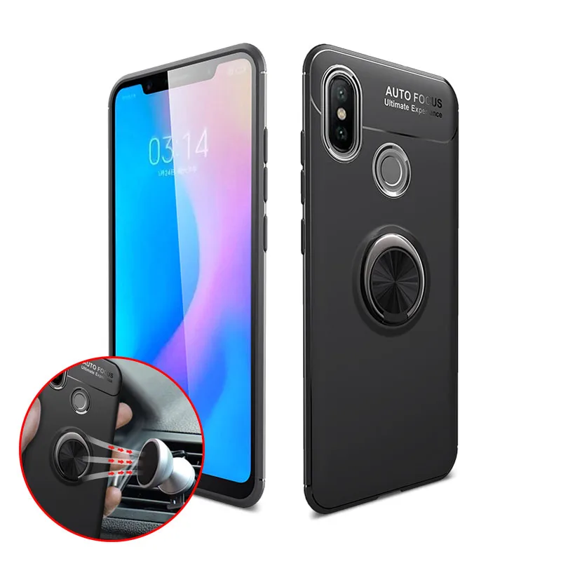 Чехол с кольцевой пряжкой для Xiaomi Mi A2 чехол A1 6X 5X MiA2 Mi6x Mi5X MiA1 задняя крышка