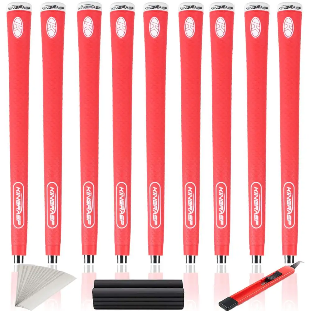 White Red Midsize KINGRASP golf grip 9/bag The golf medium grip доступен в разные цвета. Может использоваться как для мужчин, так и для женщин - Цвет: White Red Midsize