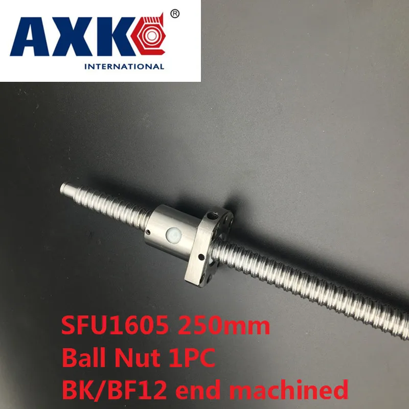 

Винт шариковый Axk Sfu1605 250 мм Rm1605 250 мм, 1 шт. + 1 шт. шариковая гайка + обработка конца для стандартной обработки Bk/bf12, бесплатная доставка