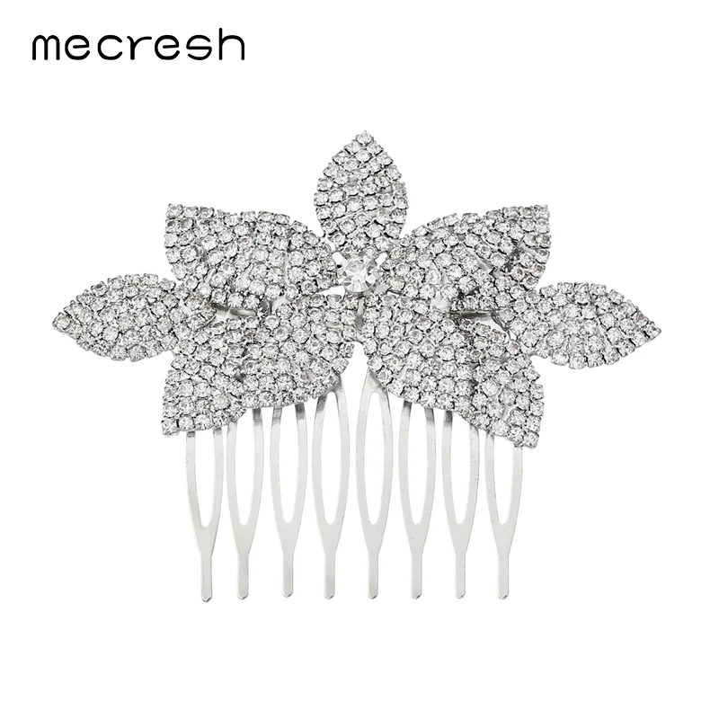 Женские заколки для волос Mecresh в виде цветов и кристаллов аксессуары на свадьбу