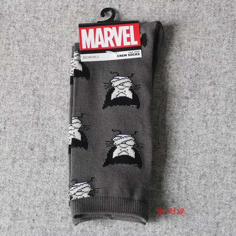 Герой комиксов Marvel General/носки с Бэтменом из мультфильма «Железный человек», «Капитан Америка», теплые Нескользящие Повседневные носки до колена с вышитым рисунком
