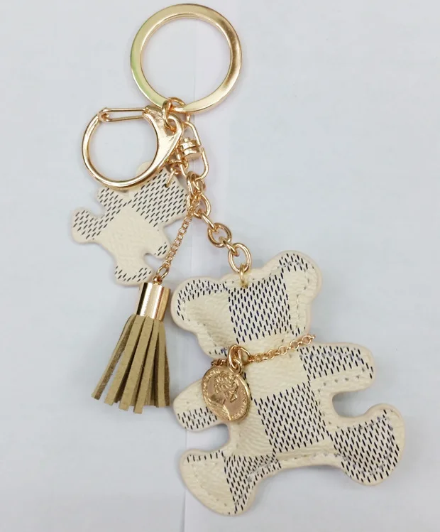 Известный бренд Корея кожаный брелок с кисточками автомобильные аксессуары