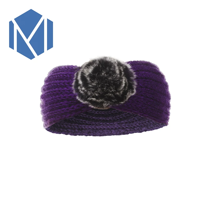 Q Мода детей Винтаж мяч обруч украшение для волос теплые Вязание Дети Осень Зима