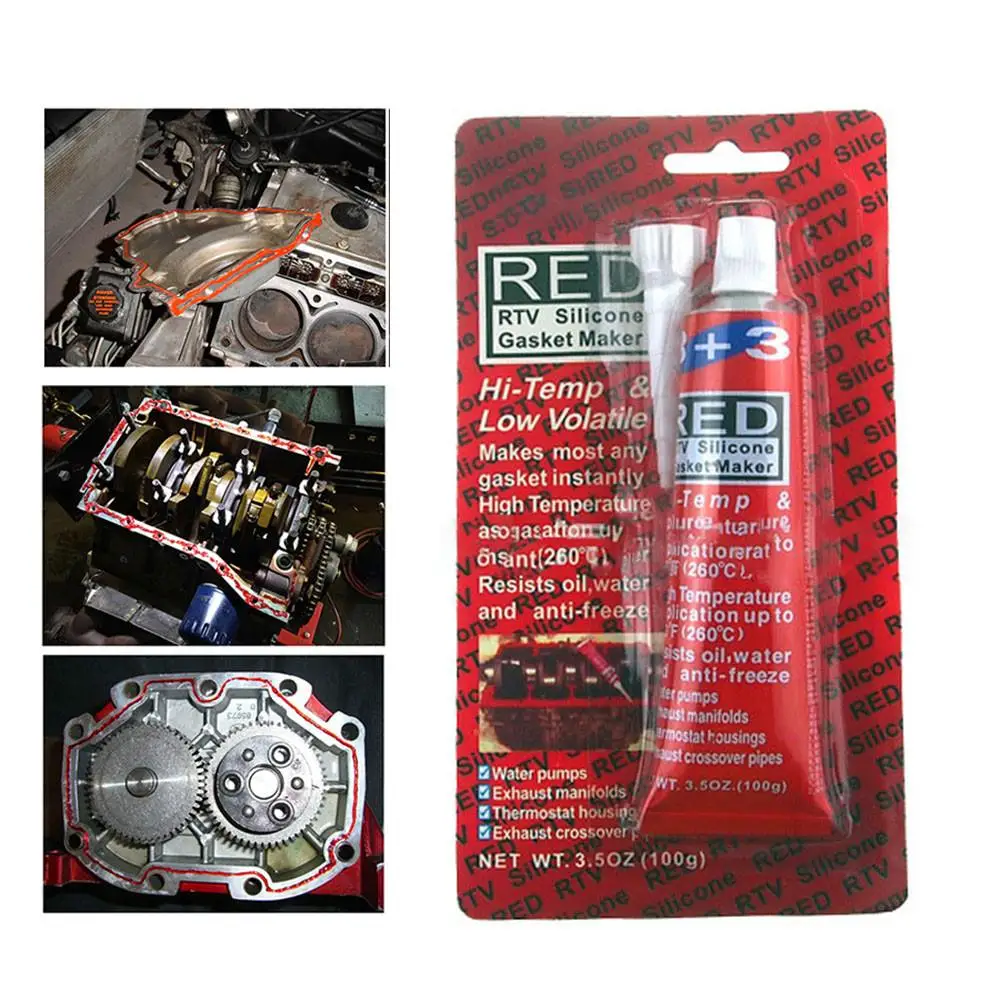 Высокотемпературный герметик для автомобильного двигателя 100 г устойчивый