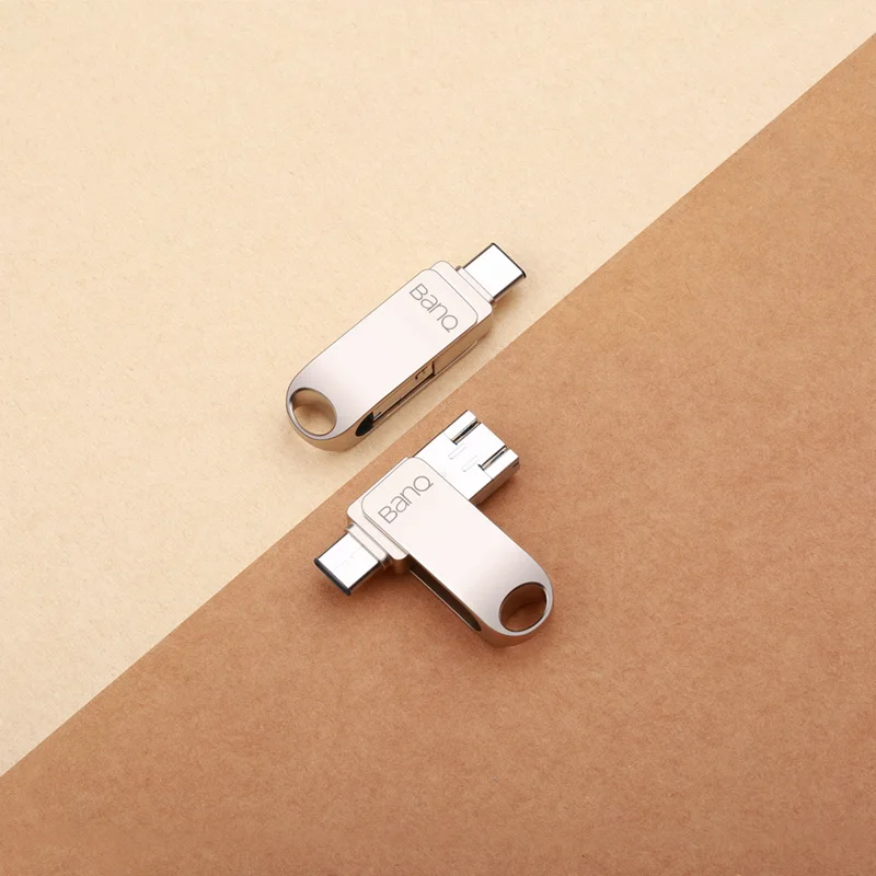 BanQ C80 type-C/Micro/USB 3,0 три в одном USB флеш-накопитель 32 Гб металлический флеш-накопитель 64 ГБ тип C Высокоскоростной флеш-накопитель 16 Гб