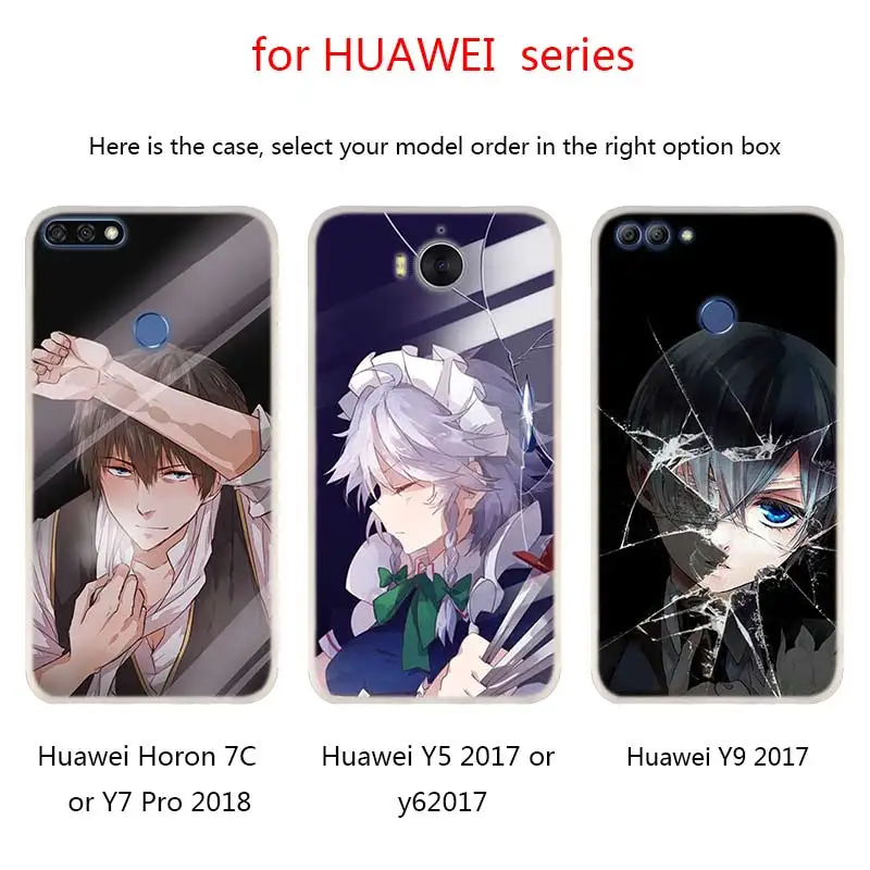 Японские Аниме девушка Сенсорное стекло kawaii телефонные чехлы для Huawei Mate 30 20 10 Lite