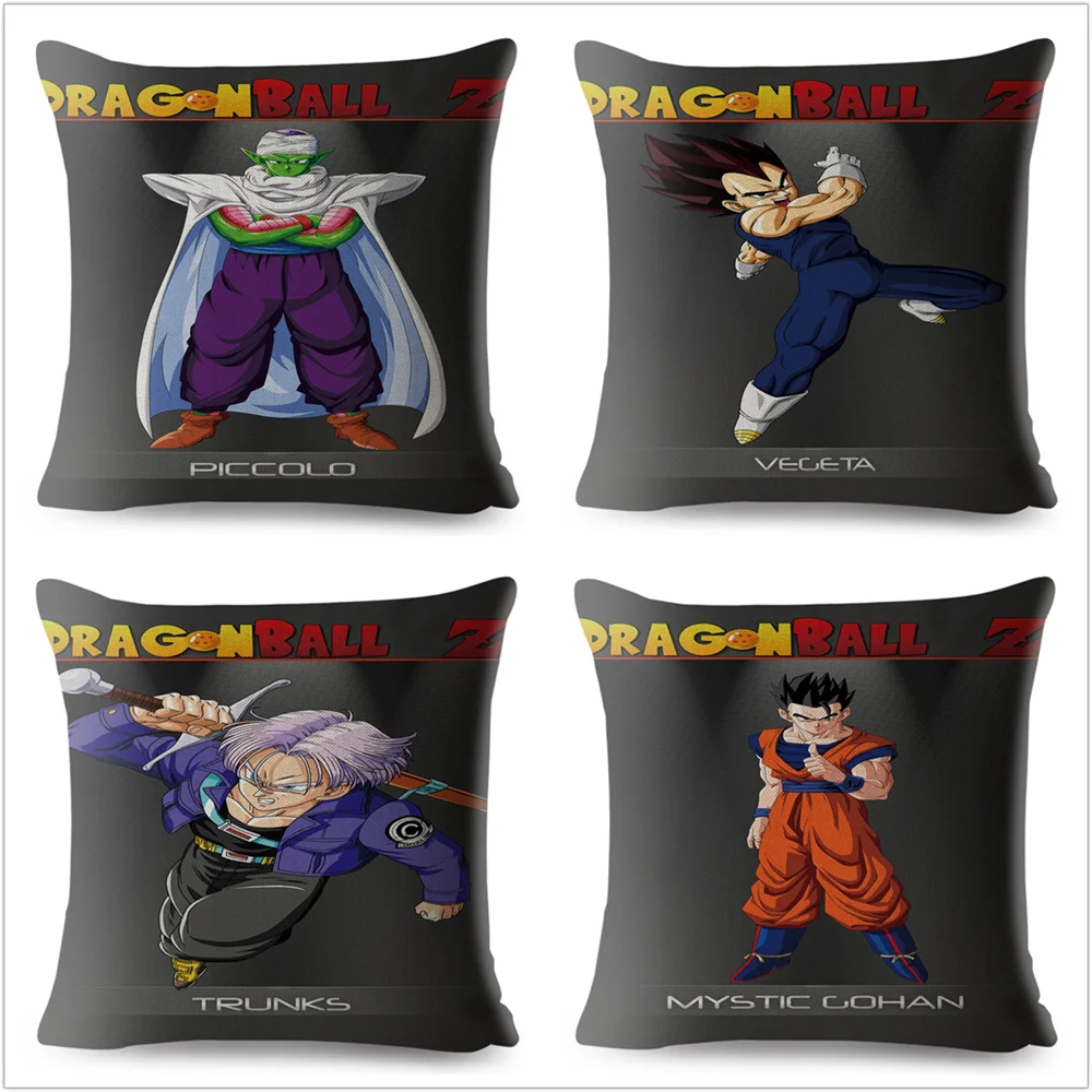 Dragon Ball Z Чехлы 45*45 см наволочка льняная подушки случаях Диван Home Decor Super Saiyan Goku