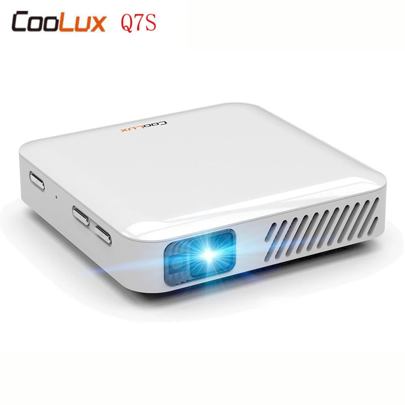 Coolux Q7S карман Пико Android 170 ansi HDMI WIFI 5000 мАч с сенсорным Панель для iphone Andorid