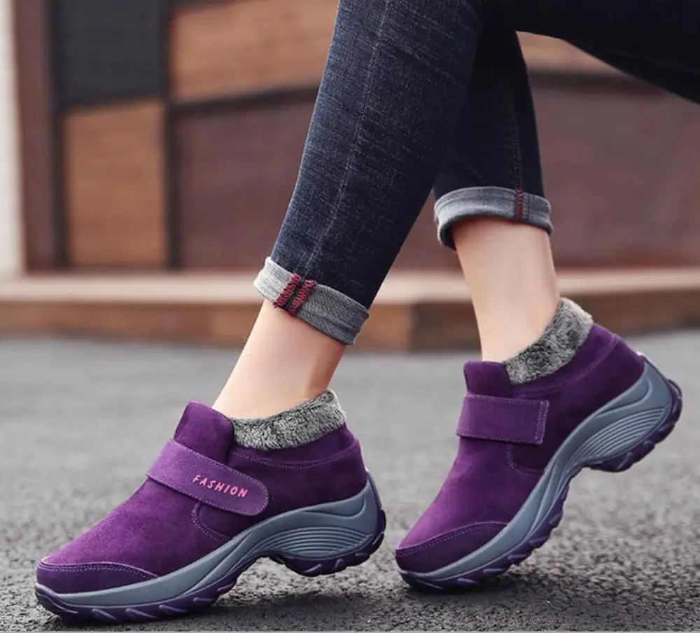 Зимние кроссовки из натуральной кожи женские зимние ботинки модные Теплые