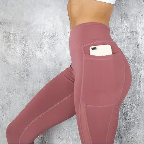 Pink CHRLEISURE сетчатые спортивные Леггинсы, спортивные женские штаны для фитнеса, йоги, женские Леггинсы для йоги, ботиночки с высокой талией, штаны - Цвет: Pink