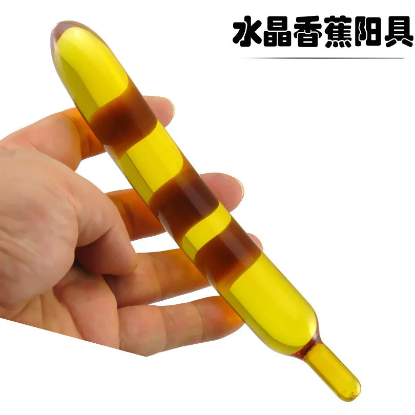 Банан Моделирование стекло фаллоимитатор и анальный плагин анальные игрушки