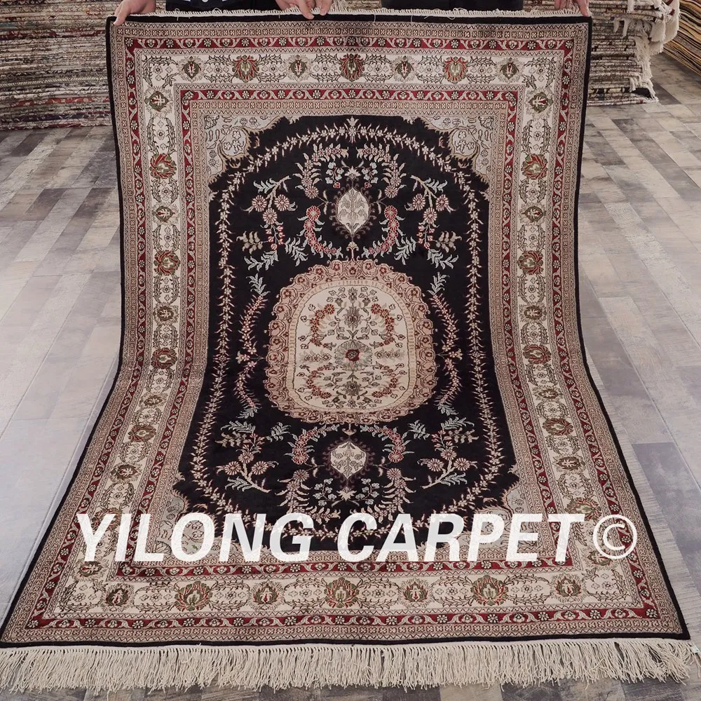 Турецкий Шелковый ковер YILONG 4 'x 6' для продажи изысканный ручной работы с
