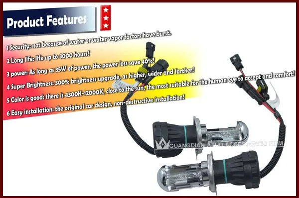 Tcart 2 шт./пара 35 Вт H4 12V AC HID Автомобильная Сменные лампы для фар H4 Bi h4 Hi короче спереди и длиннее сзади) 12v луч света лампа 4300K 6000K