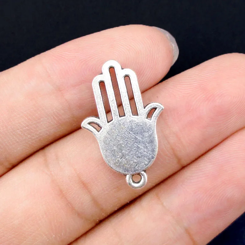 70pcs антикварные серебряные/бронзовые/Золотые/медные Подвески в виде руки хамсы DIY