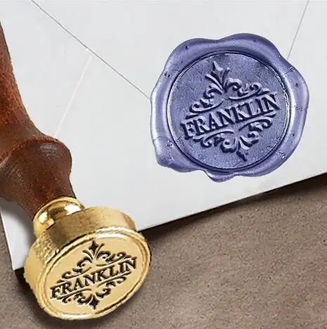 Персонализированный индивидуальная восковая печать штамп с именем на 1 дюйм Die