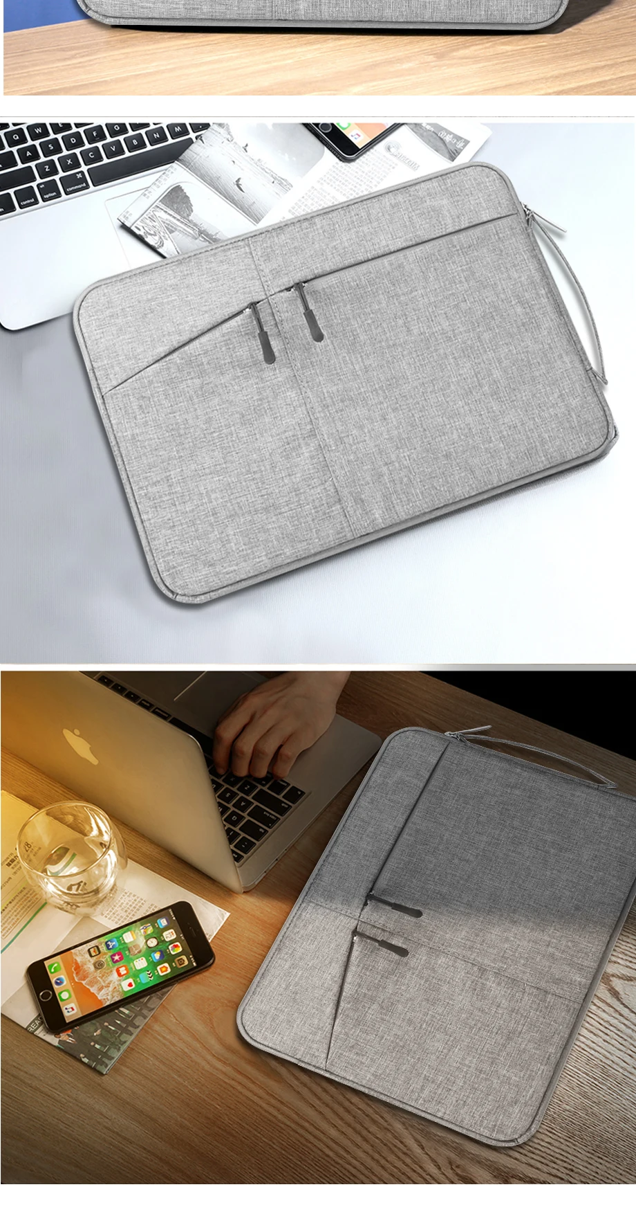 Сумка для ноутбука, чехол для Macbook Air Pro retina 11 12 13 14 15 15,6 дюймов, водонепроницаемая сумка для женщин и мужчин, ноутбук