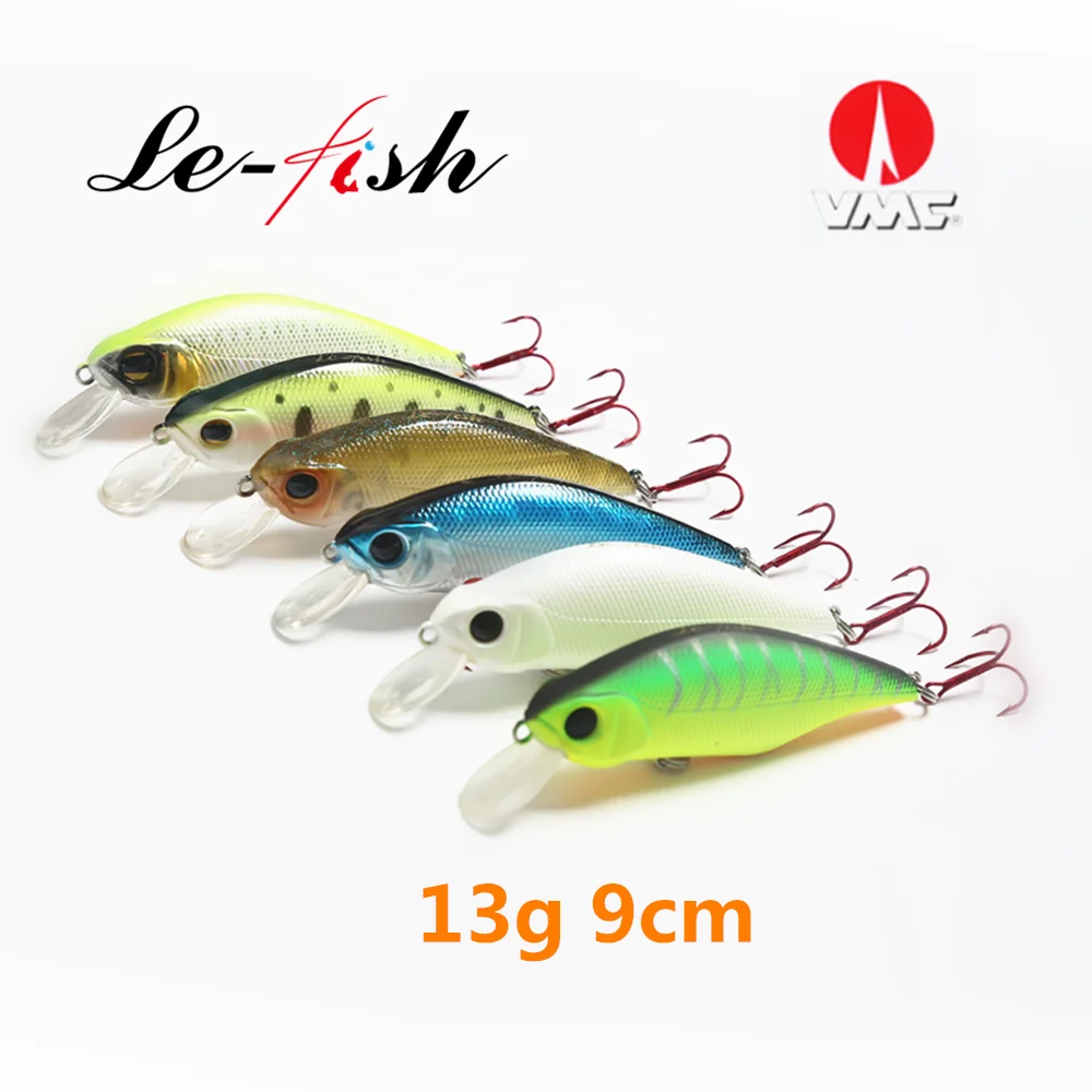 Рыболовная приманка Le-Fish жесткая для гольяна 13 г/9 см плавающая с крючком 6 # VMC
