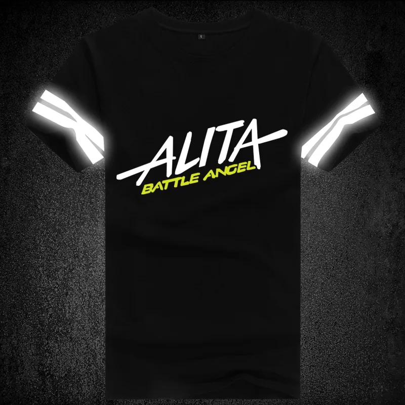 Футболка для косплея Alita с изображением ангела битвы футболки коротким рукавом и