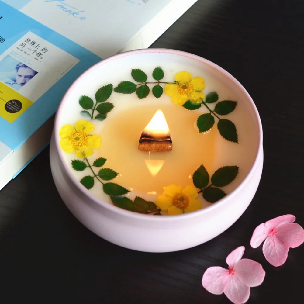Цветочные ароматические свечи без дыма Романтика Ароматические сушеные цветы