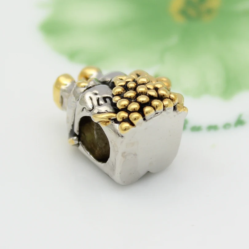 Grapes wine vine bottle European charm beads bracelet Fit Pandora Bracelet | Украшения и аксессуары