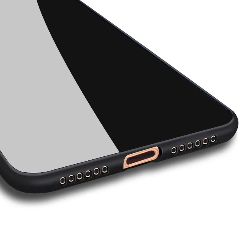 Матовый черный чехол для iPhone X 7 8 Plus ультратонкий мягкий гелевый силиконовый из