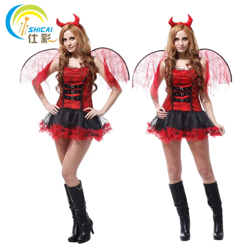 Костюм красного дьявола с рогами накидка для взрослых детей мужчин и женщин