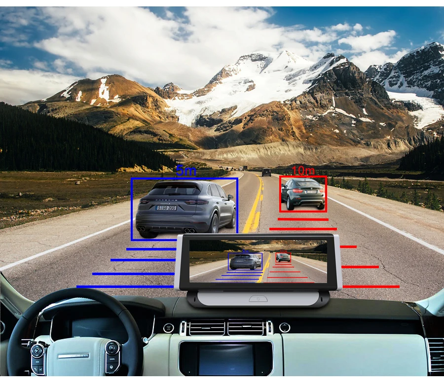 Автомобильный видеорегистратор Anfilite 4G ADAS gps навигация Full HD 1080P 6,8" Android 5,1 Dashcam видеорегистратор Двойной объектив сенсорный экран Камера