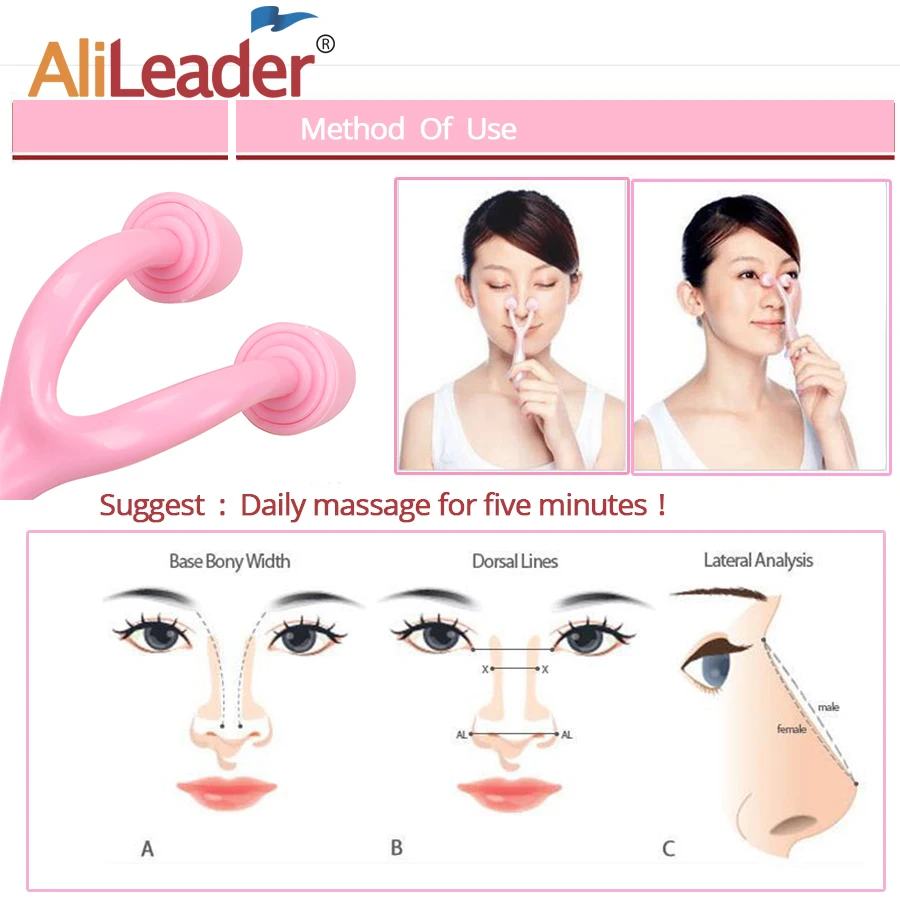 Alileader красивый инструмент для формирования носа розовый пластиковый брикет