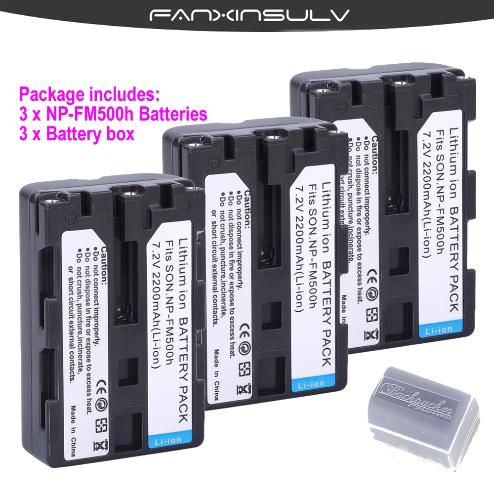 3x2200 мА/ч 7 2 В NP FM500h батареи + 3 аккумулятора для SONY A77M2 A99 A900 A580 A200 A200K отправка с