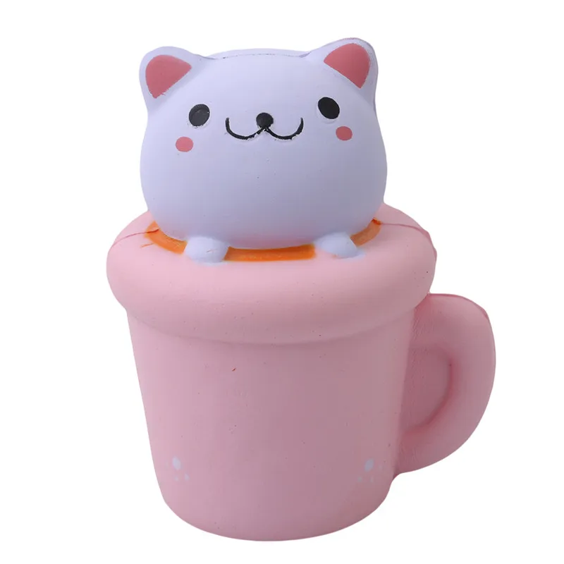Новый 14 см Jumbo Милая чашка кошка забавная игрушка ролевые симуляторы Обучающие