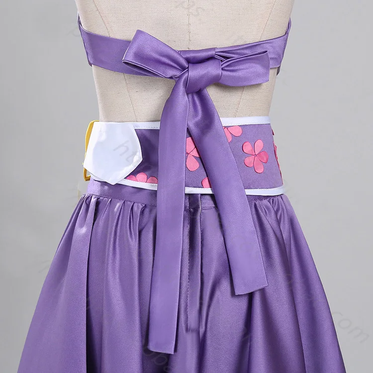 

100%real purple skirt with hat, ONEPIECE cartoon ladies cosplay