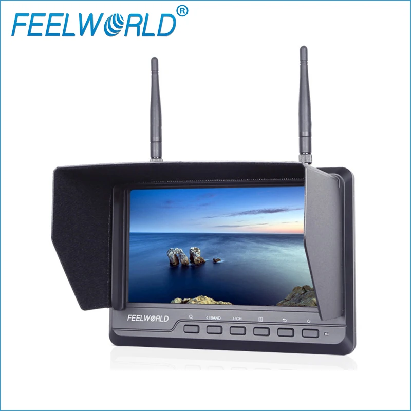 FPV720 7 дюйм, монитор 1024x600 ips Dual 5,8G 32CH многоразовый приемник Feelworld lcd монитор 7 дюймов беспроводные беспилотные дроны
