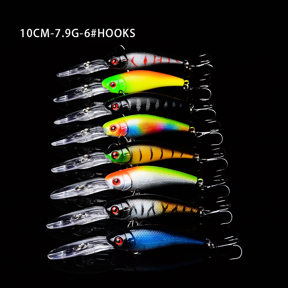 

43Pcs/lot Minnow Bait Mixed Fishing Lure Set Kit Wobbler Crankbait Wholesale