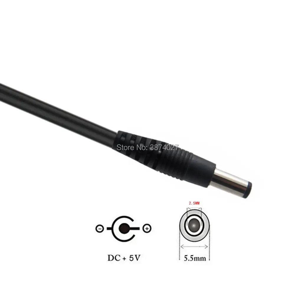 Адаптер для цилиндрического гнезда 0 8 м USB к 5 мм кабель в + DC Jack (5 5x2 1 мм)|Кабели USB| |