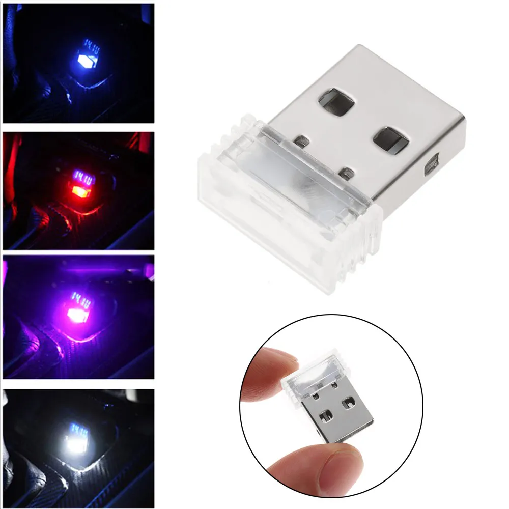 Новый автомобильный Стайлинг интерьера USB атмосферный свет мини беспроводной
