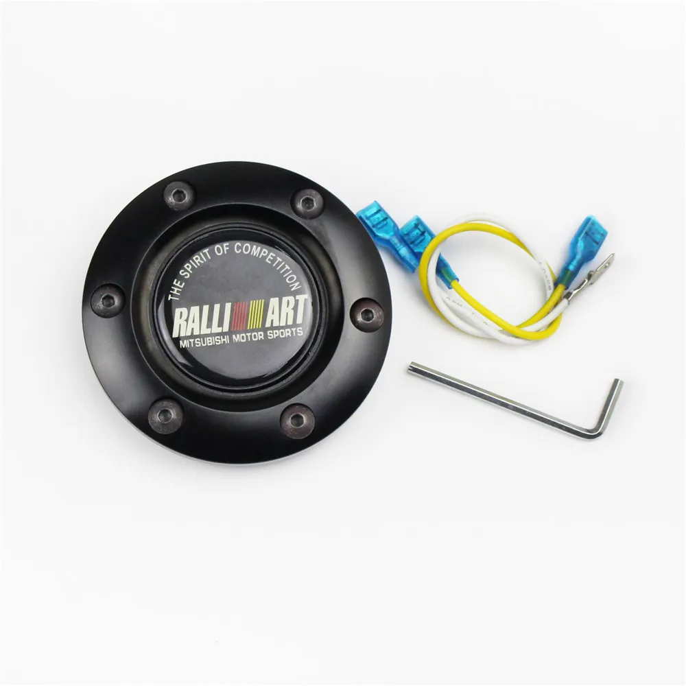 Бесплатная Доставка Ralliart Гоночный Автомобиль Руль Рог Кнопку + Крышка Авто