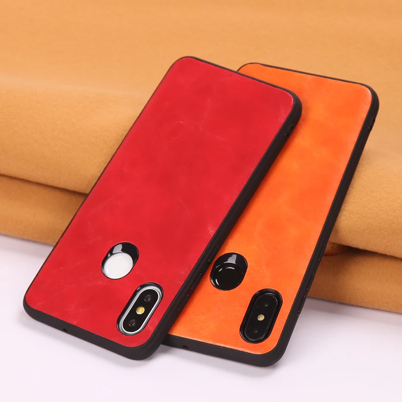 Роскошный чехол для телефона Xiaomi Mi 8 lite A1 A2 Mix 2S Max 3 с вощеной кожей мягкий Redmi Note 5 6