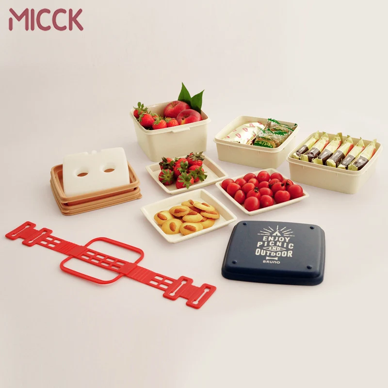 Простой японский изоляционный многослойный комбинированный Ланч бокс MICCK для