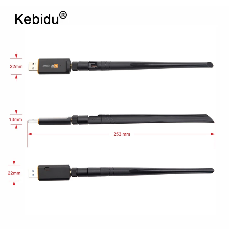 Kebidu 1200 Мбит/с Супер Скоростной USB 3 0 беспроводной Wi Fi адаптер 2 4 ГГц/5 ГГц