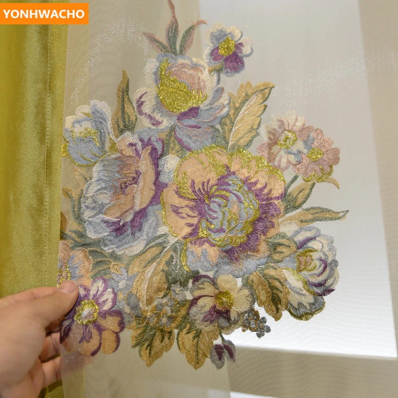 Занавески на заказ итальянские бархатные аккуратные с вышивкой толстые