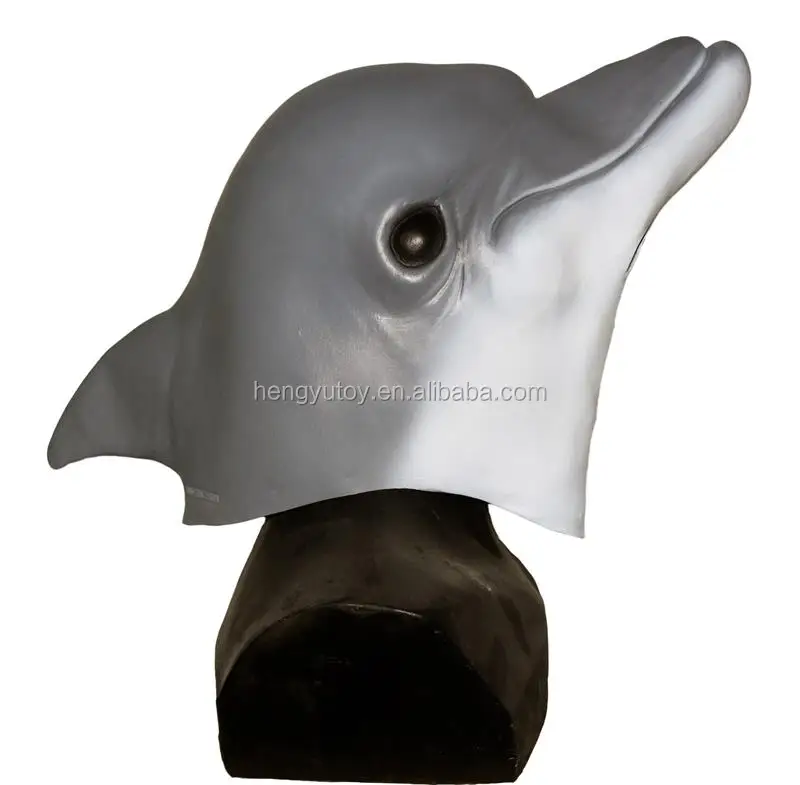 

Full Head Safari Fancy Dress Costume Zoo Party Rubber Latex Dolphin Mask