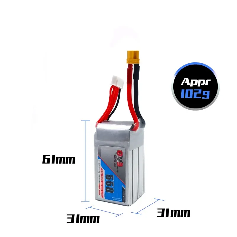 Gaoneng GNB 550mAh 22,2 V 6S 80C/160C Lipo батарея XT30 или XT60 разъем для FPV гоночный Дрон RC Квадрокоптер вертолет запчасти